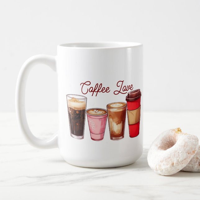 Cute Coffee Cups Mug Cozy Coffee Lover Ceramic Cup (With Donut)