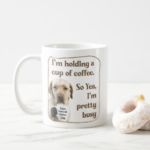 Cute coffee-drinking Labrador Mug