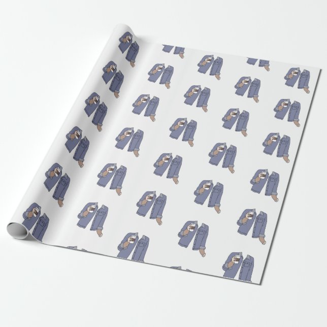 Cute Coffee Fashion Party Wrapping Paper (Unrolled)