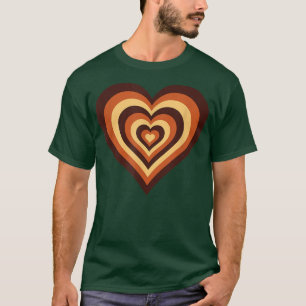 Cute Coffee Love Heart Latte Pattern T-Shirt