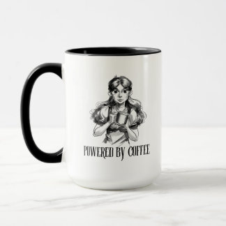 Cute Coffee Lover Girl Illustration Mug