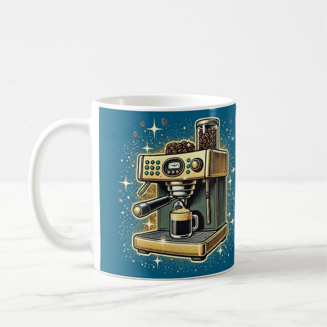Cute coffee maker mug! mug (Left)