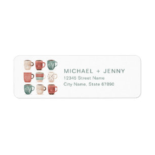 Cute Coffee Mugs Return Address Labels