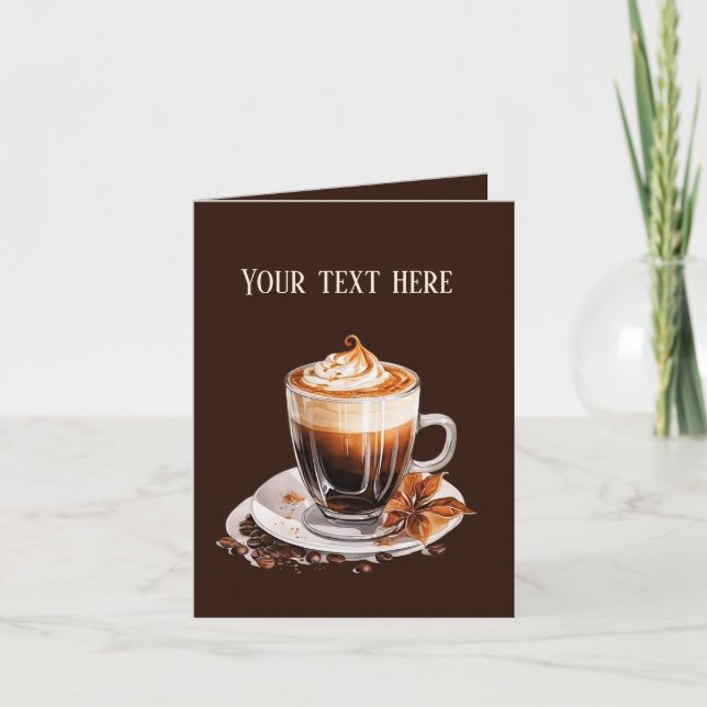 Cute coffee shop any purpose add message  card (Front)