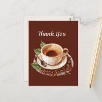 Cute coffee shop thank you or vendors