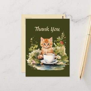 Cute coffee shop thank you or vendors postcard