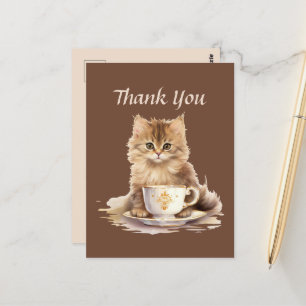 Cute coffee shop thank you or vendors postcard