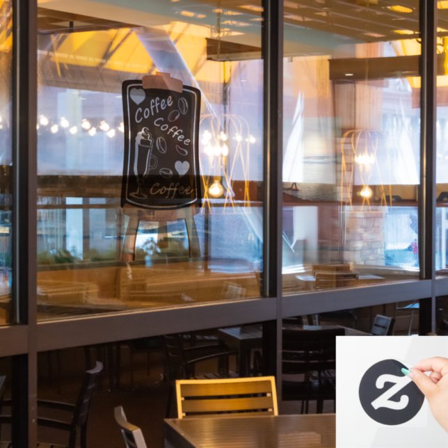 Cute coffee shop Window Clings (Restaurant Window)