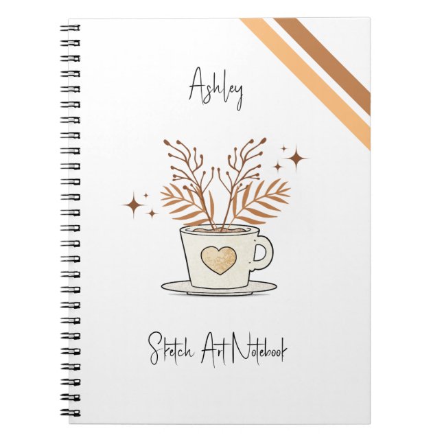 Cute Coffee Sketch Art Notebook (Front)
