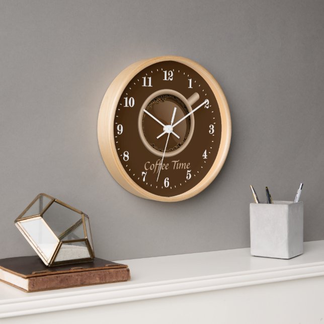 cute coffee time add text clock (Office)