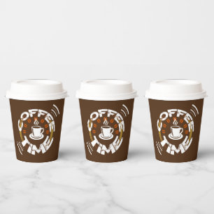 cute coffee time bar party lovers paper cups
