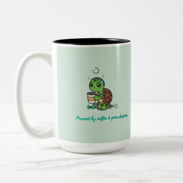 Cute Coffee Turtle Mug (Left)