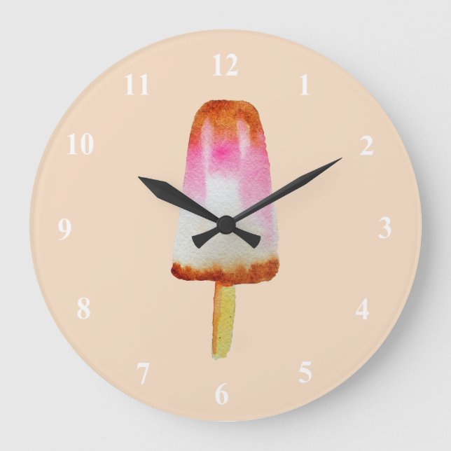 Cute cola ice-block pop art popsicle large clock (Front)