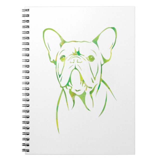 Cute Coldly French Bulldog Gift Notebook (Front)