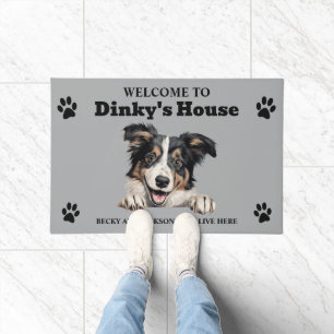 Cute Collie Dog Doormat
