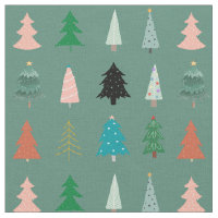 Cute coloful Christmas pattern green blue pink