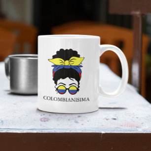 CUTE COLOMBIANISIMA Colombian Girl Flag Coffee Mug