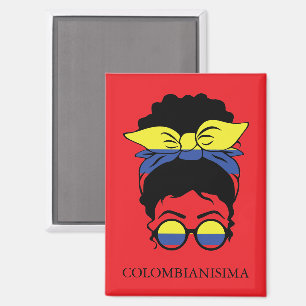 CUTE COLOMBIANISIMA Colombian Girl Flag Magnet