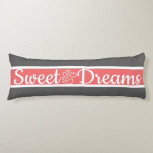 Cute Color Striped Gray and Pink Pattern Body Cushion