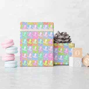 Cute Colored Pacifiers for Newborn Baby and Shower Wrapping Paper