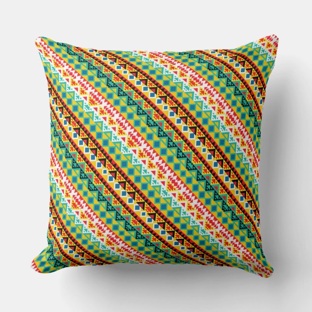 Cute colorful aztec patterns design cushion (Front)