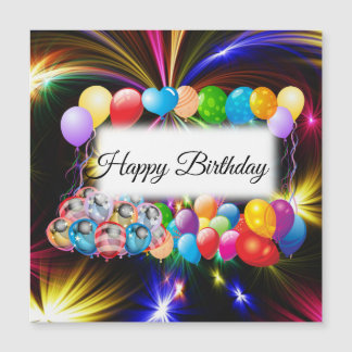 Cute, Colorful Balloons, Fireworks, Birthday