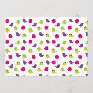 Cute colorful birds menu