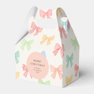 Cute Colorful Bow Pattern Kids Holiday Cookie Favour Box