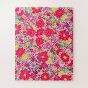 Cute colorful bright flowers jigsaw puzzle