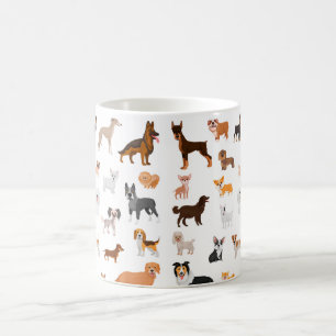 Cute Colorful Cartoon Dog for Pet Lovers Coffee Mug