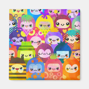 Cute Colorful Cartoon People Characters Magnet