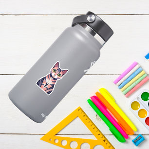 Cute Colorful Cat, Fun, Chic, Whimsical Animal