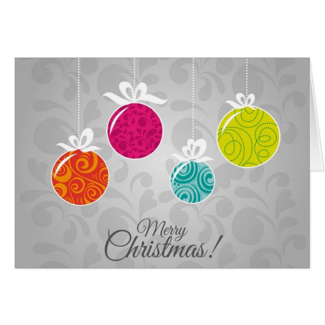 Cute colorful Christmas bauble decorations (Front Horizontal)