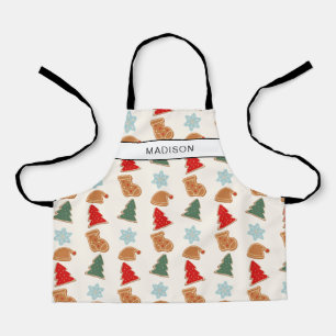 Cute Colorful Cookies Pattern Christmas Kids Apron