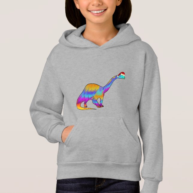 Cute Colorful Dinosaur Santa Christmas (Front)