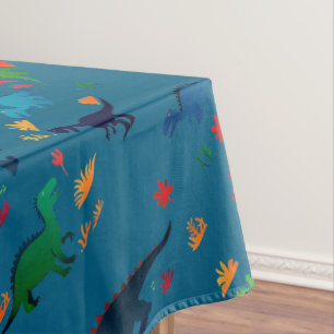 Cute Colorful Dinosaurs Pattern Tablecloth