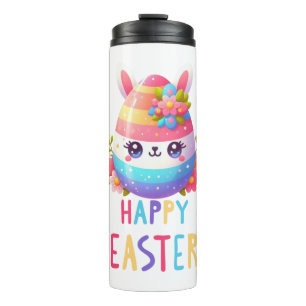 Cute, colorful Easter egg bunny Thermal Tumbler