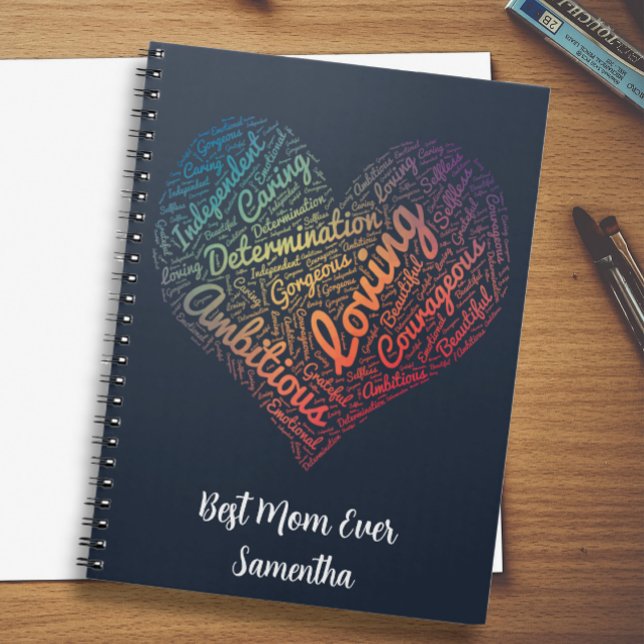 Cute Colorful Heart Words Notebook for moms & kids (Creator Uploaded)
