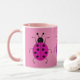 Cute colorful ladybugs ,lucky charm mug
