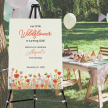 Cute Colorful Little Wildflower Bee's 1st Birthday