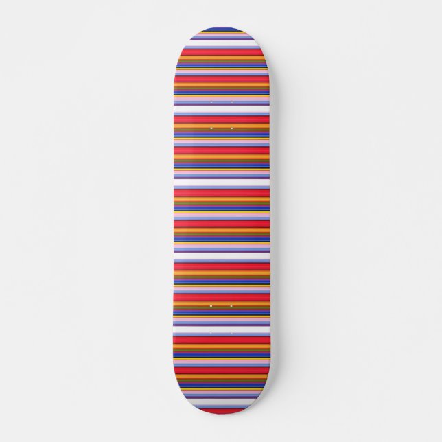 Cute colorful magic stripes skateboard (Front)