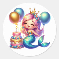 Cute Colorful Mermaid Stickers
