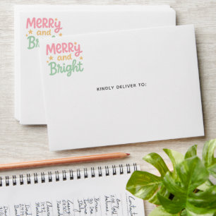 Cute Colorful Modern Christmas Envelope