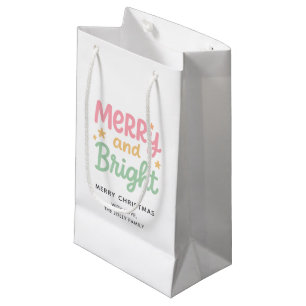 Cute Colorful Modern Christmas Small Gift Bag