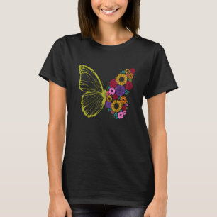 Cute Colorful Monarch Butterfly Flower Butterflies T-Shirt