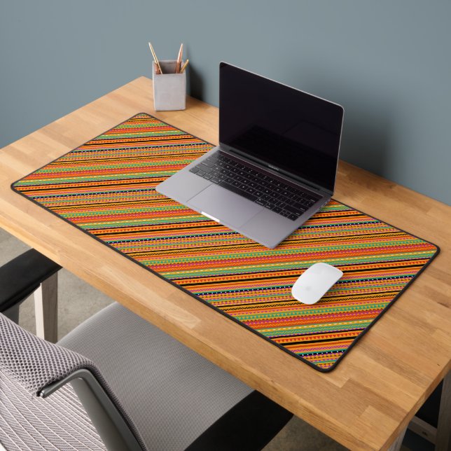 Cute colorful native aztec patterns design desk mat (Office 2)