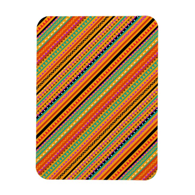 Cute colorful native aztec patterns design magnet (Vertical)