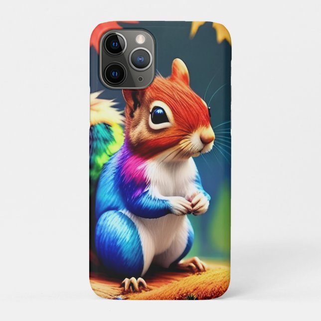 Cute Colorful Sitting Squirrel-75463 Case-Mate iPhone Case (Back)