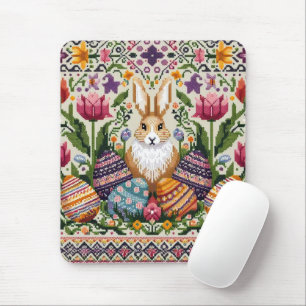 Cute/Colorful Spring/Easter fair isle  Mouse Pad