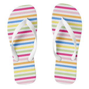 Cute colorful stripes thongs